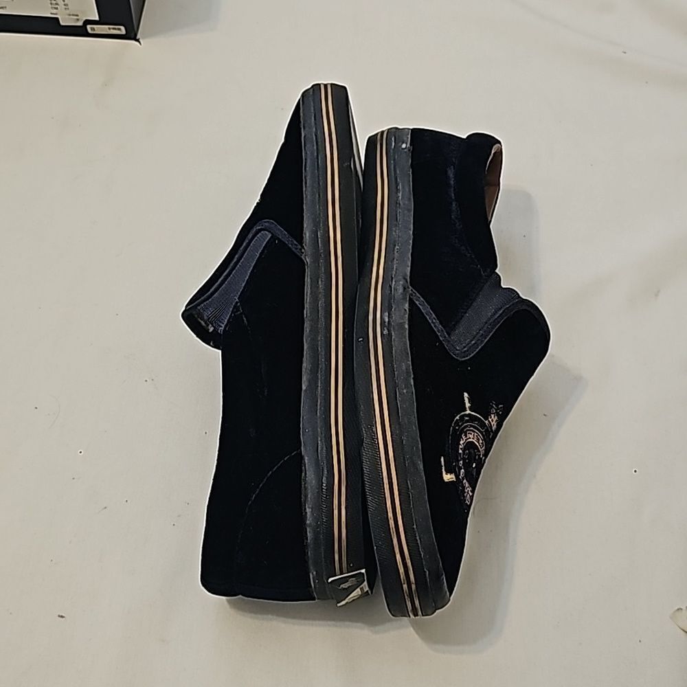 COPY - Ralph Lauren Dracing Navy Velvet men's shoes size 8.5D - Picture 5 of 8